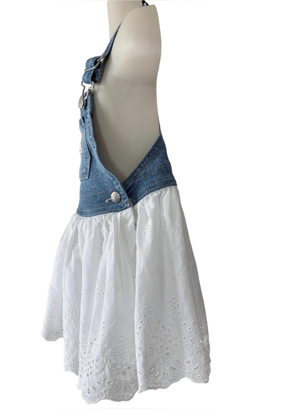 OshKosh - Blue Jean Overall Dress, 24M - Picture 3 of 6